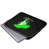 Fantasy Chanterelle Glows Green Mushroom Laptopschutzhülle (Vorne Knopf)