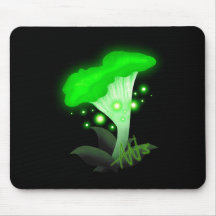 Fantasy Chanterelle Glows Green Mushroom