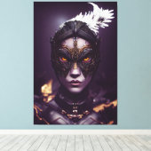 Fantasy Character Girl Hawk in Maske Leinwanddruck (Insitu (Holzboden))