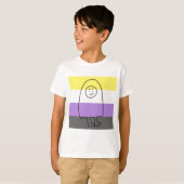 Fantasy Character T-Shirt! Nicht binäre Pride Flag T-Shirt (Vorne ganz)