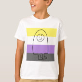 Fantasy Character T-Shirt! Nicht binäre Pride Flag T-Shirt (Vorderseite)