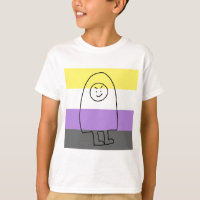 Fantasy Character T-Shirt! Nicht binäre Pride Flag