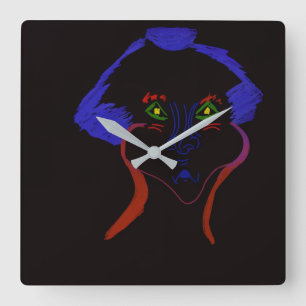 Fantasy-Charakter-Kunst Quadratische Wanduhr