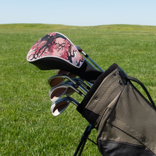 Fantasy Cherry Blossom Dreamscape Golf Headcover (In SItu)