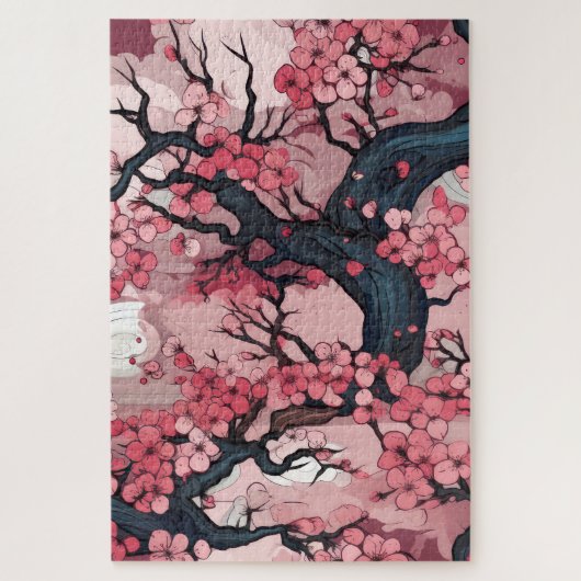 Fantasy Cherry Blossom Dreamscape Puzzle (Vertikal)