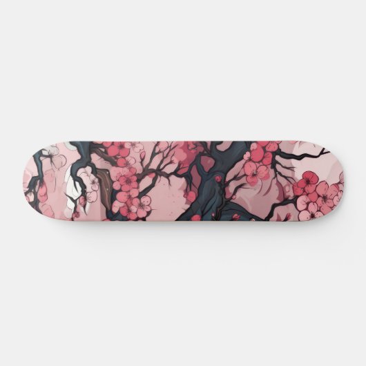 Fantasy Cherry Blossom Dreamscape Skateboard (Horizontal)