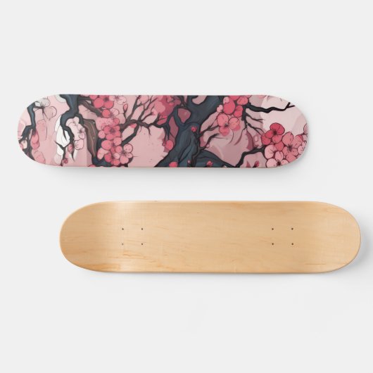 Fantasy Cherry Blossom Dreamscape Skateboard (Horizontal)