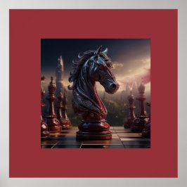 Fantasy Chess Scene - Knight Poster
