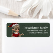 Fantasy Christmas Elf Address Label - blond (Insitu)