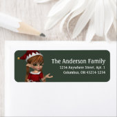 Fantasy Christmas Elf Address Label - Rotes Haar (Insitu)