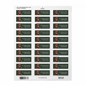 Fantasy Christmas Elf Address Label - Rotes Haar (Vorne)