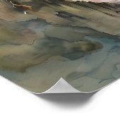 Fantasy Cliffside Festung mit Blick aufs Meer Poster (Ecke)