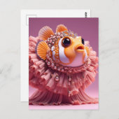 Fantasy Clownfish in einem Kleid Postkarte (Vorne/Hinten)