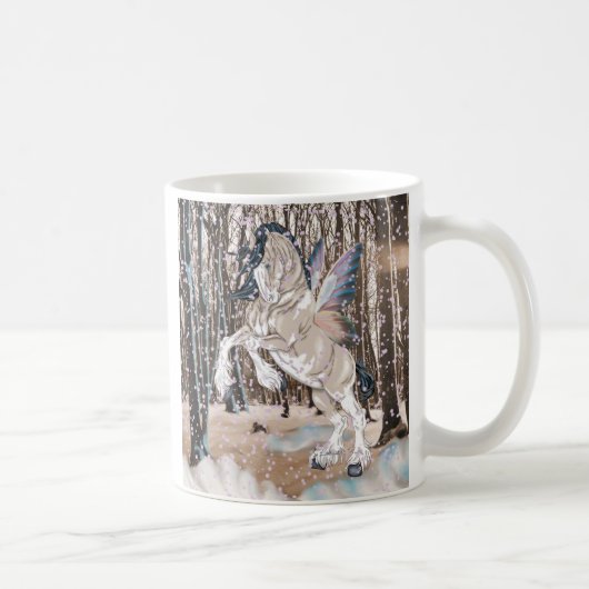 Fantasy Clydesdale Horse Fairy Kaffeetasse (Rechts)