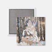 Fantasy Clydesdale Horse Fairy Magnet (Vorderseite/Rückseite)