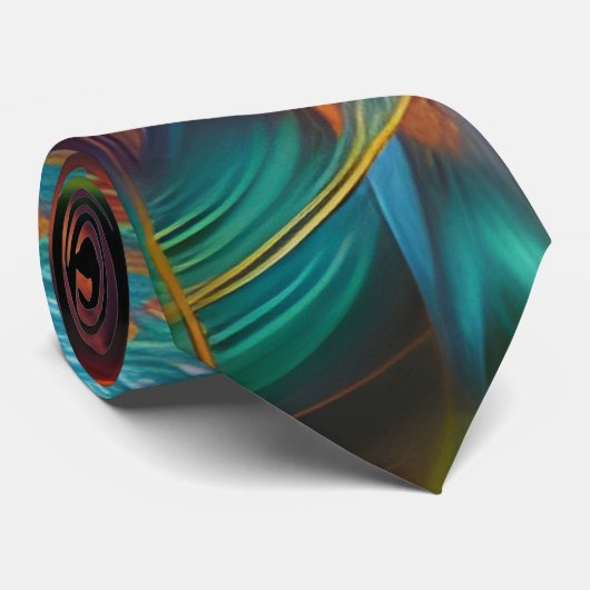 Fantasy Colorful Bird Krawatte (Gerollt)