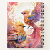 Fantasy Colorful Bird-Notebook Notizblock (Rückseite)