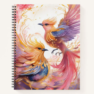 Fantasy Colorful Bird-Notebook Notizblock