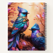 Fantasy Colorful Bird-Notebook Notizblock (Rückseite)