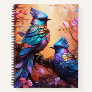 Fantasy Colorful Bird-Notebook Notizblock