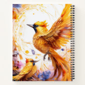 Fantasy Colorful Bird-Notebook Notizblock (Rückseite)