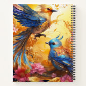 Fantasy Colorful Bird-Notebook Notizblock (Rückseite)