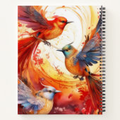 Fantasy Colorful Bird-Notebook Notizblock (Rückseite)