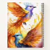 Fantasy Colorful Bird-Notebook Notizblock (Rückseite)