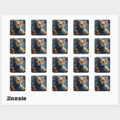 Fantasy Colorful Cat Stickers (Blatt)
