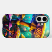 Fantasy Colorful Mushrooms iPhone Case (Rückseite (Horizontal))