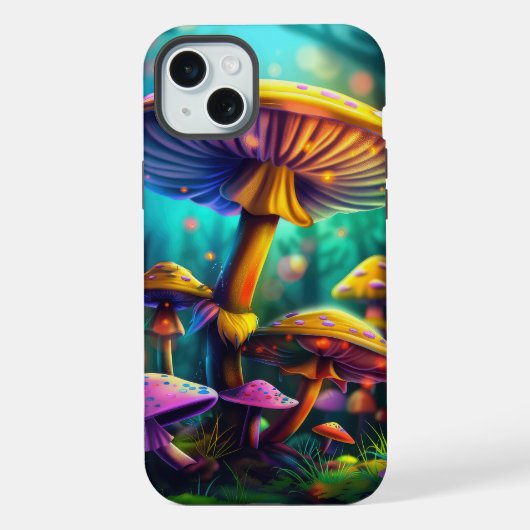 Fantasy Colorful Mushrooms iPhone Case Hülle (Rückseite)