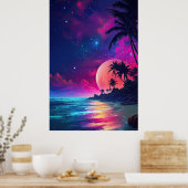 Fantasy Colorful Night Poster - Version 2 (Küche)