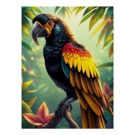 Fantasy Colorful Parrot Poster