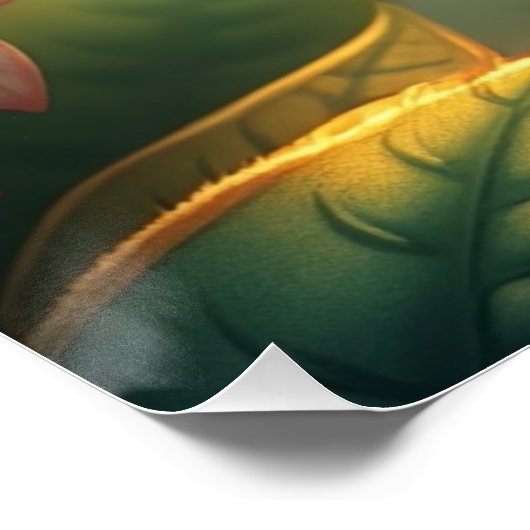 Fantasy Colorful Parrot Poster (Ecke)