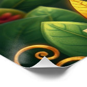 Fantasy Colorful Parrot Poster (Ecke)