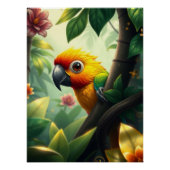 Fantasy Colorful Parrot Poster (Vorderseite)
