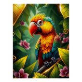 Fantasy Colorful Parrot Poster (Vorderseite)