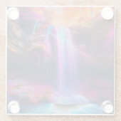 Fantasy Colorful Wasserfall Glasuntersetzer (Rückseite)