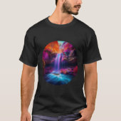 Fantasy Colorful Wasserfall T-Shirt (Vorderseite)