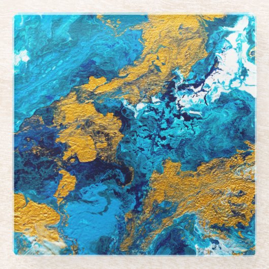 Fantasy Colors: Artistic Abstrakt Background. Glasuntersetzer (Vorderseite)