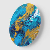 Fantasy Colors: Artistic Abstrakt Background. Große Wanduhr (Winkel)