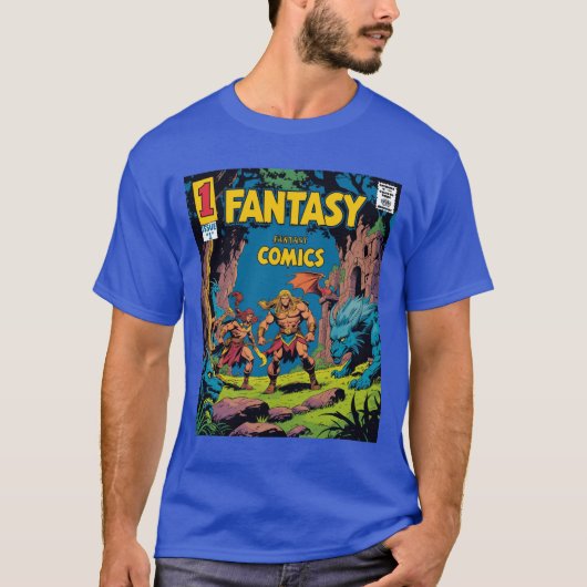 Fantasy Comic: Ein Retro-Abenteuer entfesselt T-Shirt (Vorderseite)