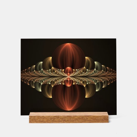 Fantasy Construction Shiny Abstrakt Fraktal Art Acrylschild (Vorderseite)