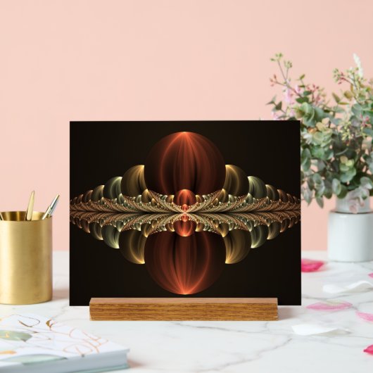 Fantasy Construction Shiny Abstrakt Fraktal Art Acrylschild (Hochzeit)