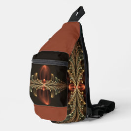 Fantasy Construction Shiny Abstrakt Fraktal Art Crossbody Bag
