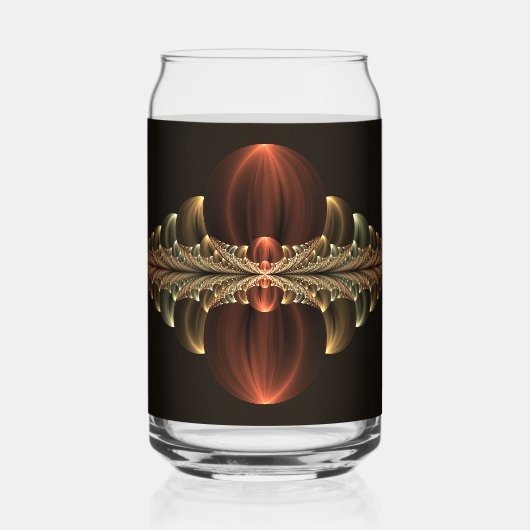 Fantasy Construction Shiny Abstrakt Fraktal Art Dosenglas (Vorderseite)
