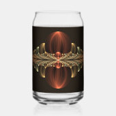 Fantasy Construction Shiny Abstrakt Fraktal Art Dosenglas (Rückseite)