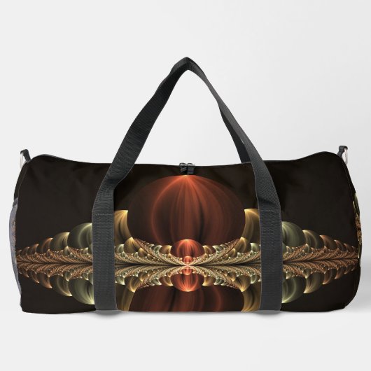 Fantasy Construction Shiny Abstrakt Fraktal Art Duffle Bag (Rückseite)