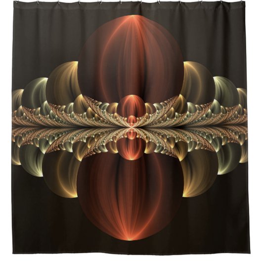 Fantasy Construction Shiny Abstrakt Fraktal Art Duschvorhang (Vorderseite)