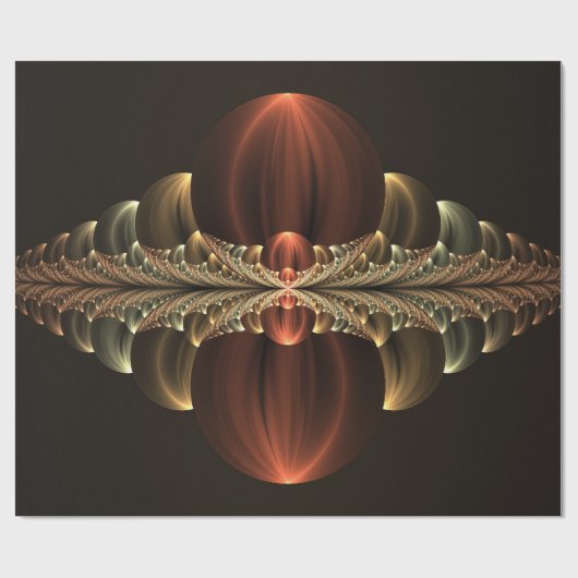 Fantasy Construction Shiny Abstrakt Fraktal Art Geschenkpapier (Flach)